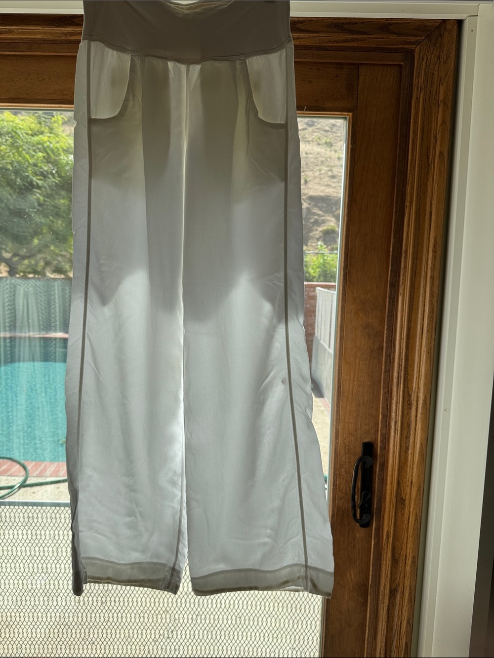 Lululemon White Wide-Leg Lightweight Pants